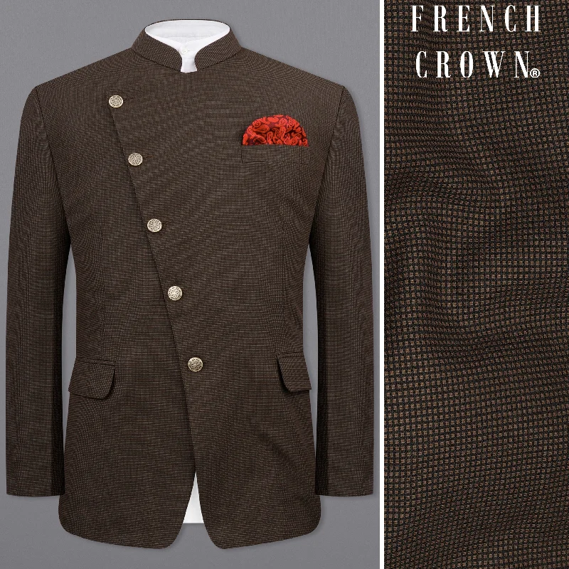 Get 20% off your first order of men’s fashion. Eclipse Dark Brown Cross Placket Bandhgala Blazer Get 20% off your first order of men’s fashion. Eclipse Dark Brown Cross Placket Bandhgala Blazer