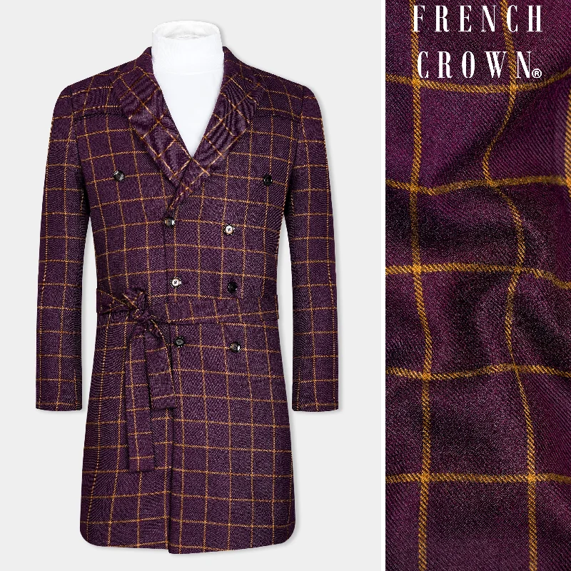Best clothing deals . – Save up to 70% on trendy styles. Eggplant Wine Windowpane Double Breasted Wool Rich Designer Trench Coat Best clothing deals . – Save up to 70% on trendy styles. Eggplant Wine Windowpane Double Breasted Wool Rich Designer Trench Coat
