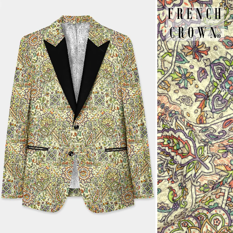 Get the latest styles in clothing – Shop now for unbeatable deals. Eggshell Cream And Faded Purple MultiColour Embroidered Peak Collar Tuxedo Blazer Get the latest styles in clothing – Shop now for unbeatable deals. Eggshell Cream And Faded Purple MultiColour Embroidered Peak Collar Tuxedo Blazer