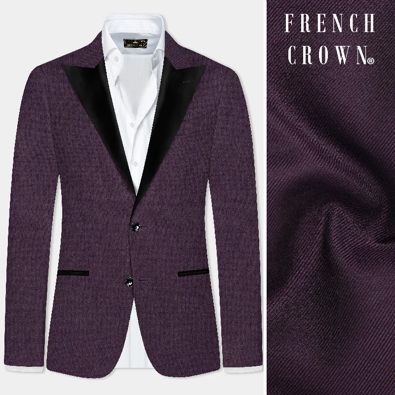 Shop exclusive offers on men’sapparel Eminence Purple Solid Wool Blend Peak Collar Tuxedo Blazer Shop exclusive offers on men’sapparel Eminence Purple Solid Wool Blend Peak Collar Tuxedo Blazer