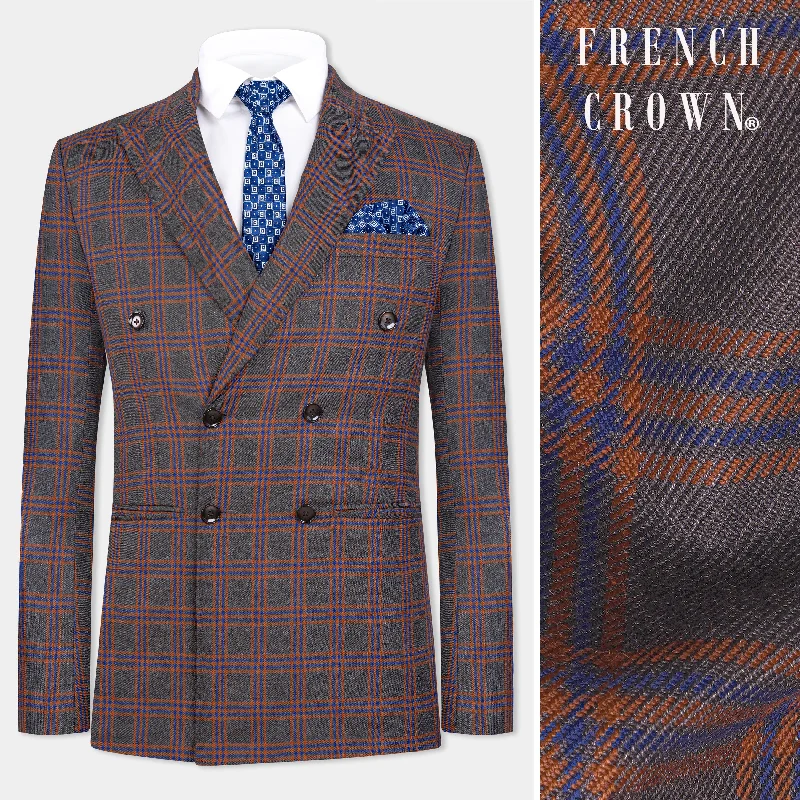 Best clothing deals . – Save up to 70% on trendy styles. Emperor Gray and Russet Brown Plaid Tweed Double Breasted Blazer Best clothing deals . – Save up to 70% on trendy styles. Emperor Gray and Russet Brown Plaid Tweed Double Breasted Blazer