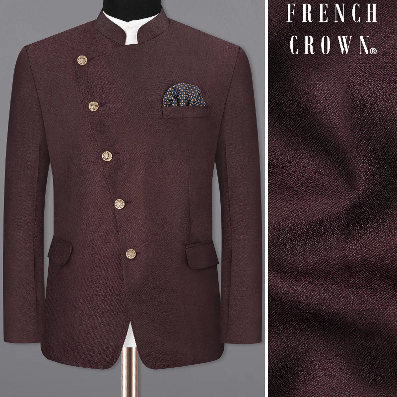 Shop the best fashion at unbeatable prices – Limited time only. English Walnut Cross Placket Bandhgala Blazer Shop the best fashion at unbeatable prices – Limited time only. English Walnut Cross Placket Bandhgala Blazer