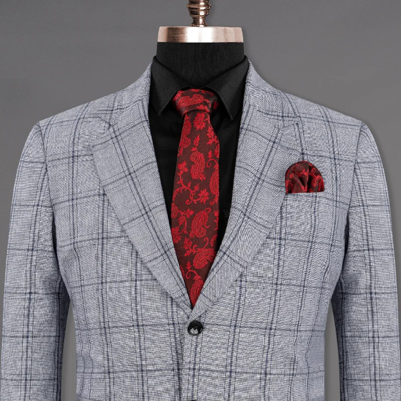 Shop the best in men’s fashion for less – limited-time sale!  Gallery Gray Windowpane Premium Cotton Blazer