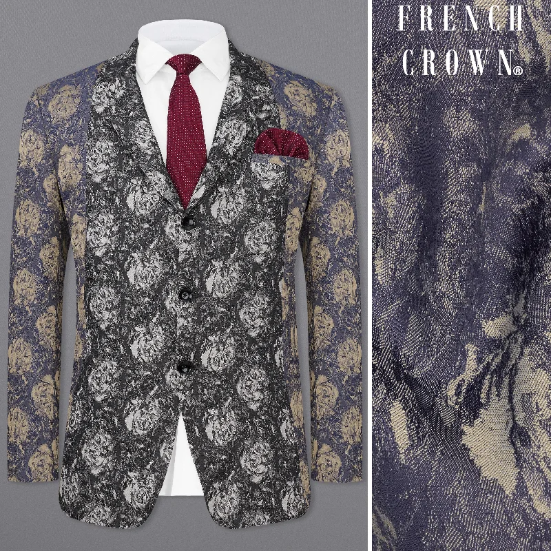 Shop the season’s best styles at discounted prices on men's clothing. Gravel Blue and Black Jacquard Textured Designer Blazer Shop the season’s best styles at discounted prices on men's clothing. Gravel Blue and Black Jacquard Textured Designer Blazer