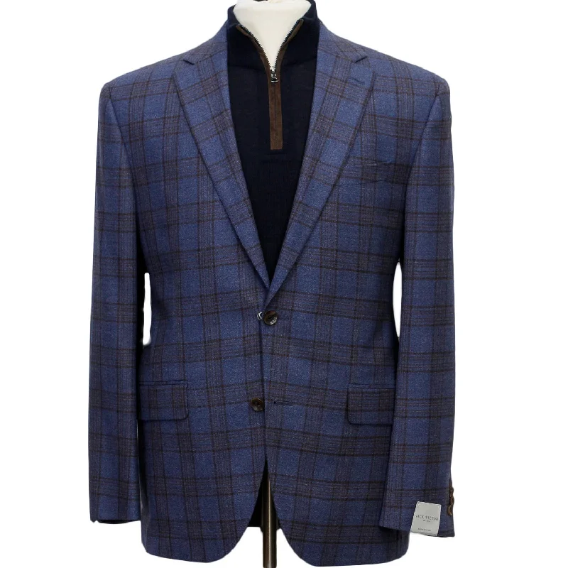 Save more with bundle deals on men’s fashion items. Blue with Brown Check Conway Classic Fit Sport Coat - Jack Victor Save more with bundle deals on men’s fashion items. Blue with Brown Check Conway Classic Fit Sport Coat - Jack Victor