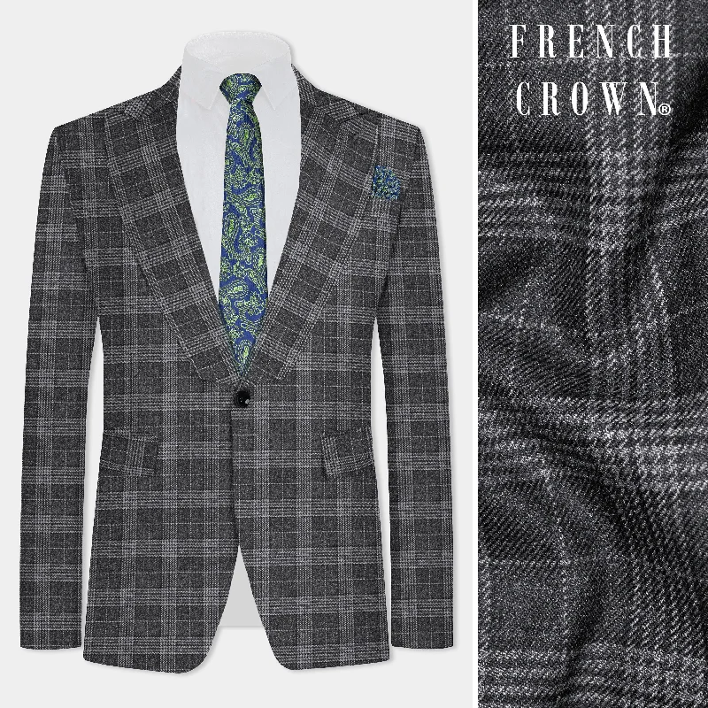 End-of-season clothing sale – Shop now for big savings! Heavy Metal Gray Plaid Wool Blend Blazer End-of-season clothing sale – Shop now for big savings! Heavy Metal Gray Plaid Wool Blend Blazer