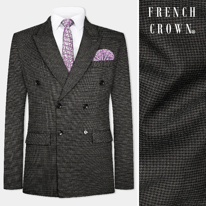 Shop men’s fashion for less – prices slashed on select items. Iridium Brown Micro Checkered Wool Blend Double Breasted Blazer Shop men’s fashion for less – prices slashed on select items. Iridium Brown Micro Checkered Wool Blend Double Breasted Blazer