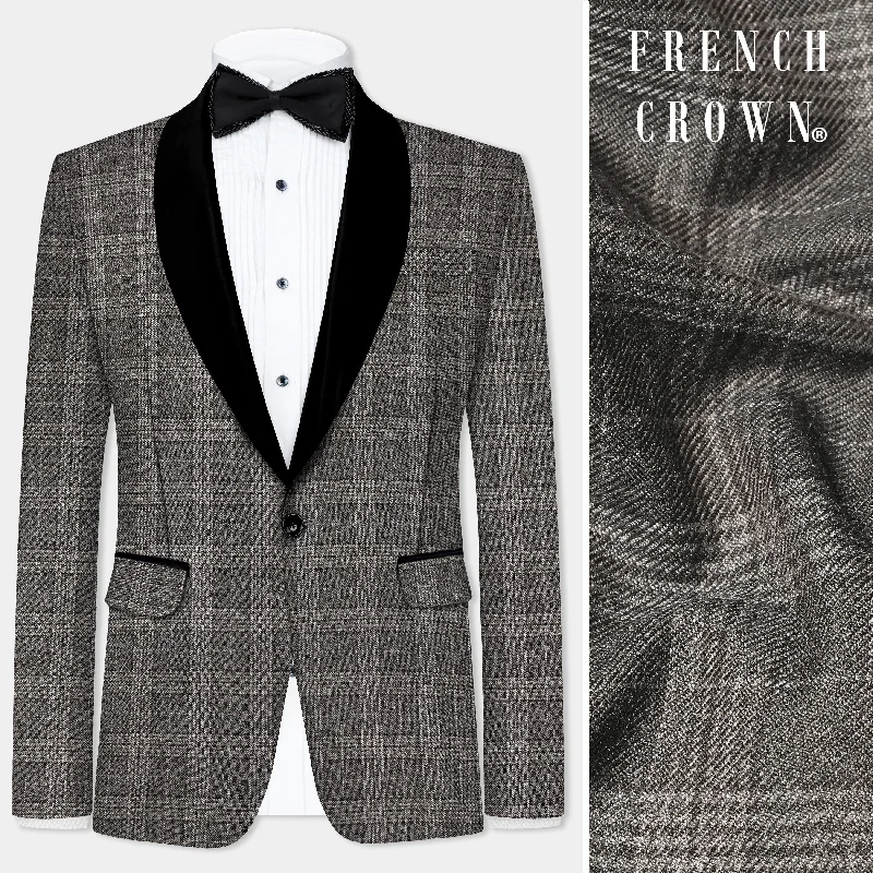 Shop the latest clothing deals – Huge discounts on fashion essentials! Iridium Gray Plaid Tweed Wool Blend Tuxedo Blazer Shop the latest clothing deals – Huge discounts on fashion essentials! Iridium Gray Plaid Tweed Wool Blend Tuxedo Blazer