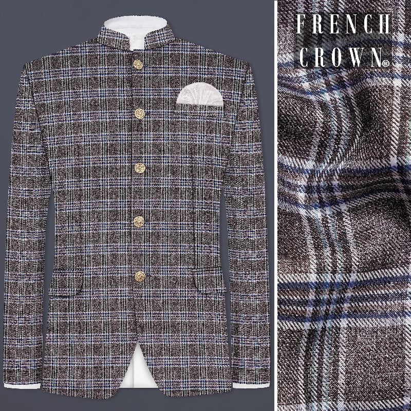 Shop our exclusive men’s fashion deals – limited time only! Ironside Grey Plaid Wool Blend Bandhgala Blazer Shop our exclusive men’s fashion deals – limited time only! Ironside Grey Plaid Wool Blend Bandhgala Blazer