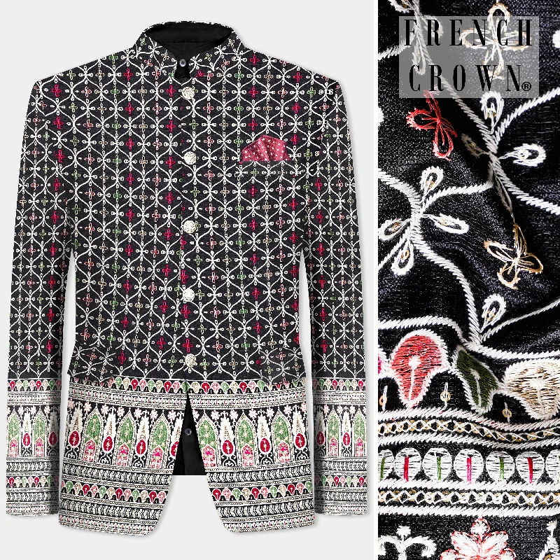 Update your look for less with men’s clothing on sale. Jade Black and White Multicolour Ogee Pattern Embroidered Bandhgala Jodhpuri Update your look for less with men’s clothing on sale. Jade Black and White Multicolour Ogee Pattern Embroidered Bandhgala Jodhpuri