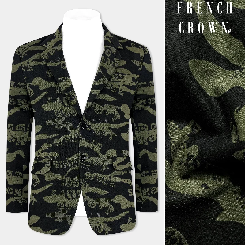 Men’s fashion just got more affordable – shop now! Jade Black and Woodland Green Printed Premium Cotton Single-Breasted Blazer Men’s fashion just got more affordable – shop now! Jade Black and Woodland Green Printed Premium Cotton Single-Breasted Blazer