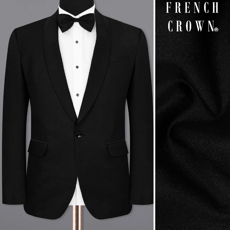 Don’t wait – shop the biggest sale of the season on men’s clothing! Jade Black Designer Tuxedo Blazer Don’t wait – shop the biggest sale of the season on men’s clothing! Jade Black Designer Tuxedo Blazer