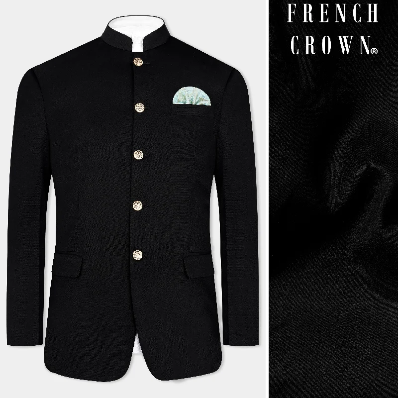 Shop the latest fashion trends with huge savings on all clothing. Jade Black Wool Rich Bandhgala Blazer Shop the latest fashion trends with huge savings on all clothing. Jade Black Wool Rich Bandhgala Blazer