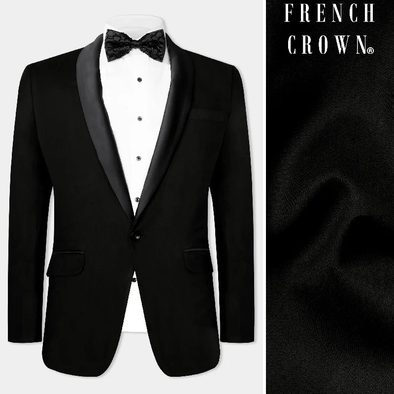 Shop stylish and affordable clothes –   Jade Black Wool Rich Tuxedo Blazer