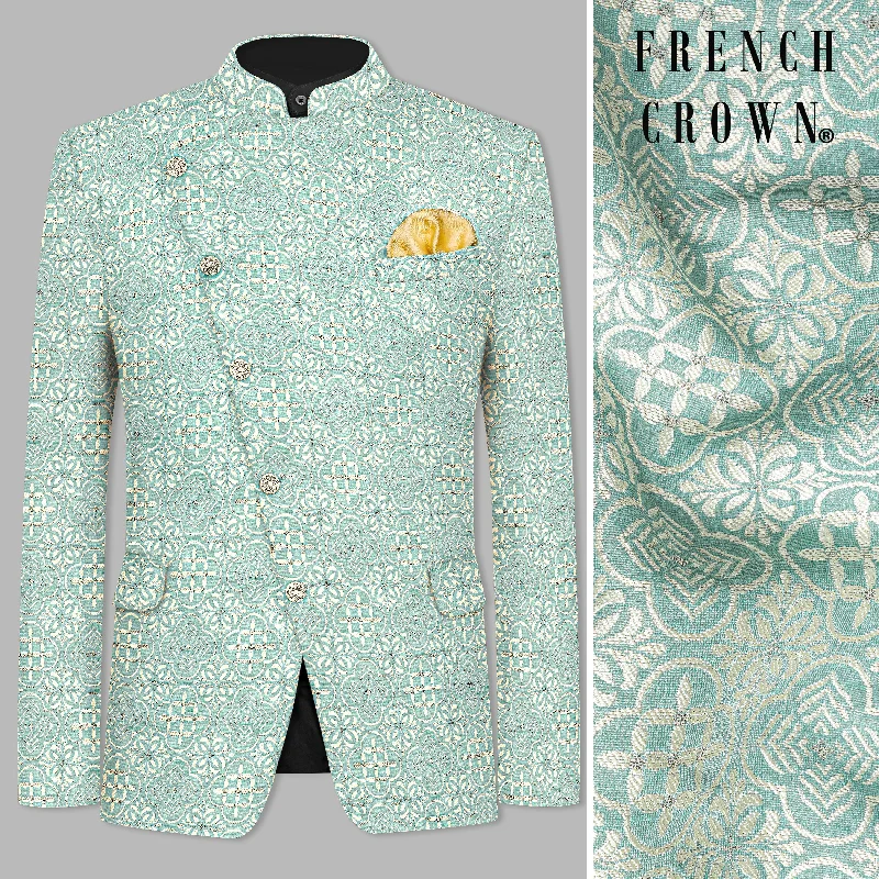Hurry, the best deals on men’s fashion won’t last long! Jagged Blue and Derby Cream Jacquard Weave Cross Placket Bandhgala Jodhpuri Hurry, the best deals on men’s fashion won’t last long! Jagged Blue and Derby Cream Jacquard Weave Cross Placket Bandhgala Jodhpuri