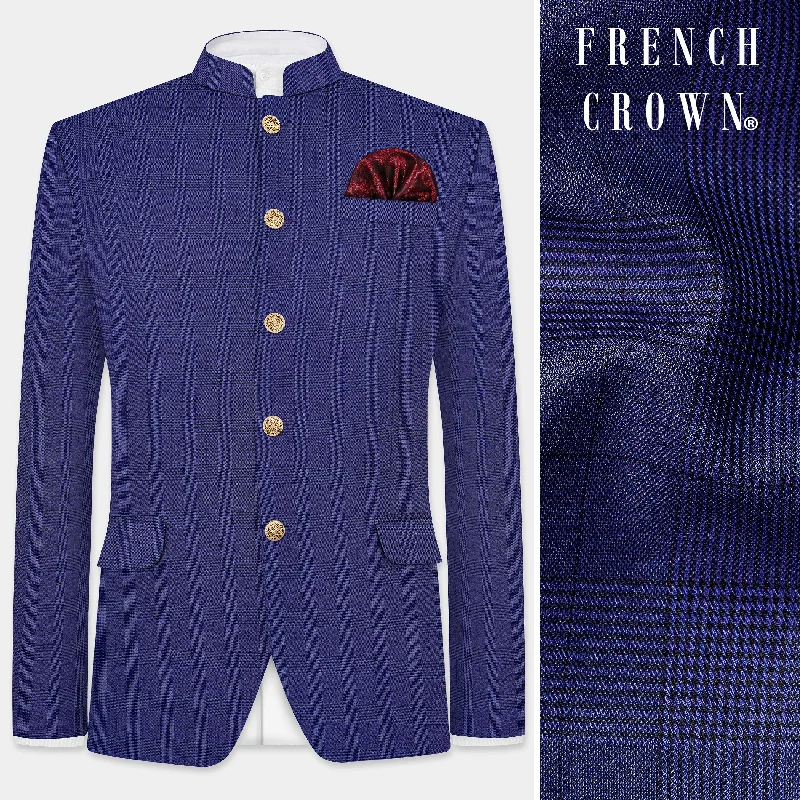 Shop the latest trends in men's clothing at unbeatable prices. Martinique Blue Plaid Wool Blend Bandhgala Blazer Shop the latest trends in men's clothing at unbeatable prices. Martinique Blue Plaid Wool Blend Bandhgala Blazer