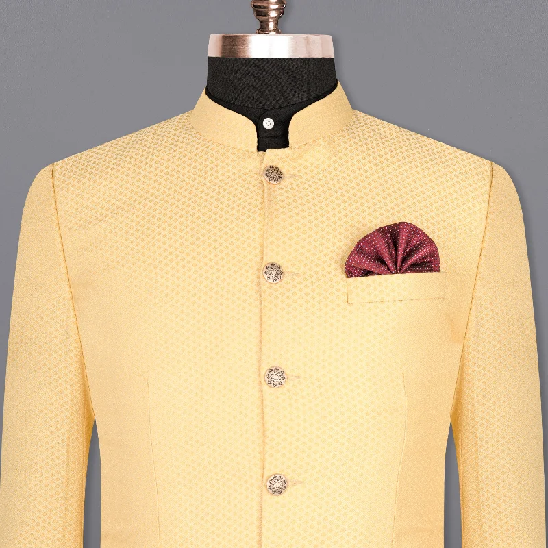 Exclusive online discounts – Shop clothing for every occasion! Marzipan Yellow Textured Bandhgala Designer Blazer Exclusive online discounts – Shop clothing for every occasion! Marzipan Yellow Textured Bandhgala Designer Blazer