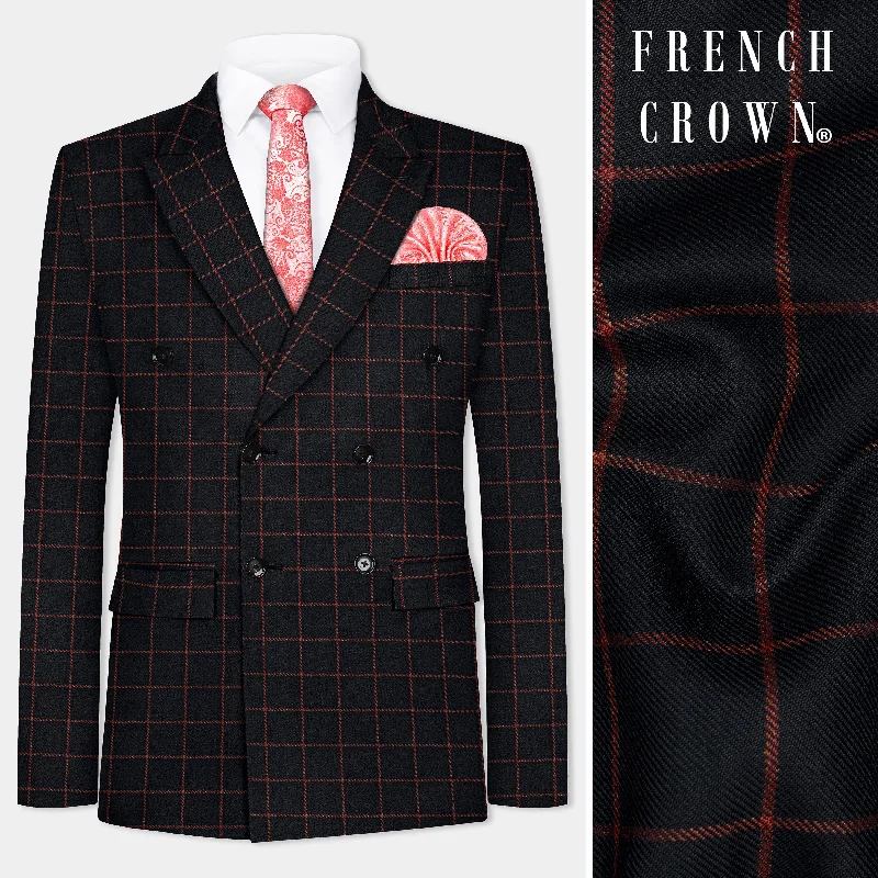 Unbeatable discounts on top-selling apparel – Only available online. Moccaccino Brown Windowpane Double Breasted Tweed Blazer Unbeatable discounts on top-selling apparel – Only available online. Moccaccino Brown Windowpane Double Breasted Tweed Blazer