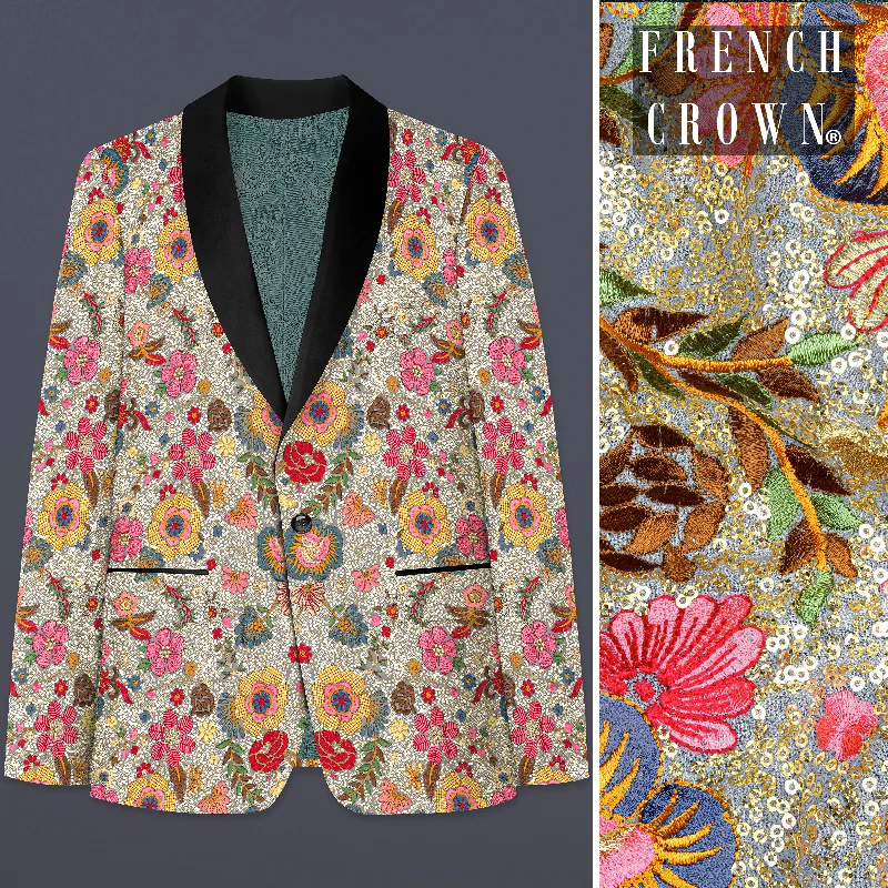 – Shop stylish items today! Multicolor Sequins with Heavy Thread Work Embroidered Georgette Tuxedo Blazer – Shop stylish items today! Multicolor Sequins with Heavy Thread Work Embroidered Georgette Tuxedo Blazer
