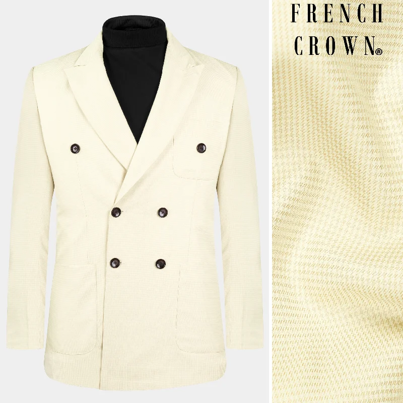 Save on top-selling fashion styles – Big discounts on men’s clothing. Pale Spring Cream Double-Breasted Sports Blazer Save on top-selling fashion styles – Big discounts on men’s clothing. Pale Spring Cream Double-Breasted Sports Blazer