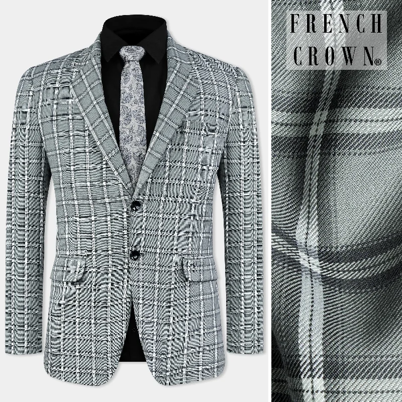 End-of-season sale – men’s clothing essentials up to 60% off! Pewter Gray and White Windowpane Wool Rich Blazer End-of-season sale – men’s clothing essentials up to 60% off! Pewter Gray and White Windowpane Wool Rich Blazer