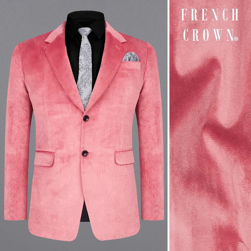 Big discounts – Shop now for amazing deals. Rose Taupe Pink Single Breasted Velvet Blazer Big discounts – Shop now for amazing deals. Rose Taupe Pink Single Breasted Velvet Blazer