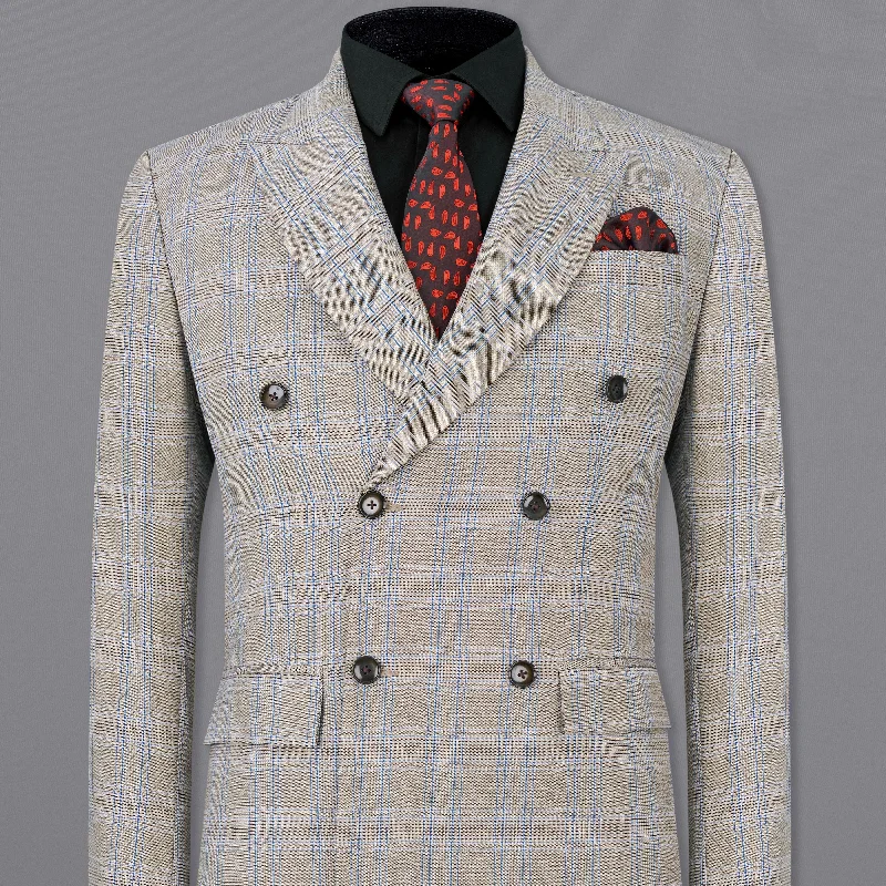 Fresh clothing styles are here – Shop now for exclusive discounts! Sandrift Brown with Persian Blue Plaid Double Breasted Blazer Fresh clothing styles are here – Shop now for exclusive discounts! Sandrift Brown with Persian Blue Plaid Double Breasted Blazer