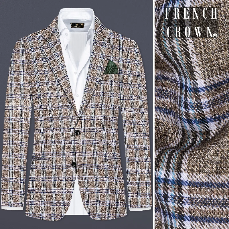 Seasonal discounts on stylish clothes – Perfect for any occasion! Shadow Brown with Rhino Blue Plaid Wool Blend Single Breasted Blazer Seasonal discounts on stylish clothes – Perfect for any occasion! Shadow Brown with Rhino Blue Plaid Wool Blend Single Breasted Blazer