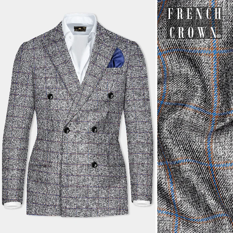Get trendy clothes for less – Big savings on fashion basics! Smokey Gray Windowpane Wool Blend Double Breasted Blazer Get trendy clothes for less – Big savings on fashion basics! Smokey Gray Windowpane Wool Blend Double Breasted Blazer