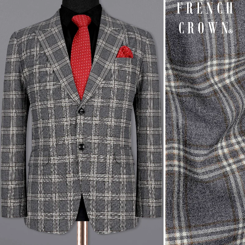 Shop stylish clothing for less – Great deals this week only. Smoky Gray Plaid Single Breasted Blazer Shop stylish clothing for less – Great deals this week only. Smoky Gray Plaid Single Breasted Blazer