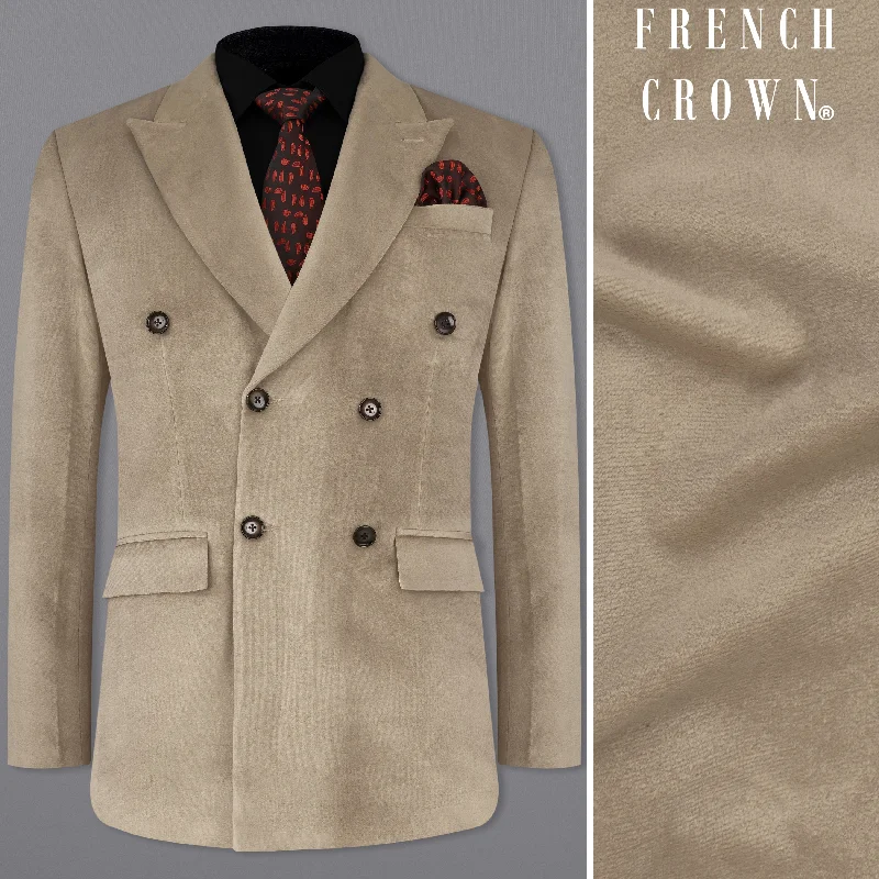 Shop stylish, comfortable men’s clothing at discounted prices. Squirrel Brown Velvet Double-Breasted Designer Blazer Shop stylish, comfortable men’s clothing at discounted prices. Squirrel Brown Velvet Double-Breasted Designer Blazer