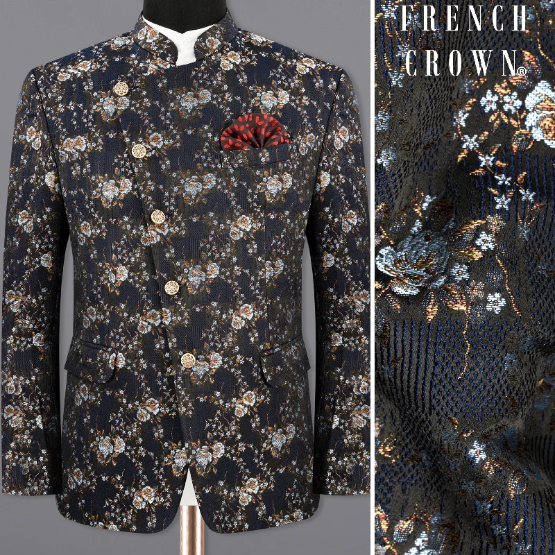 Big discounts – don’t miss out! Storm Dust Floral Textured Cross Placket Bandhgala Designer Blazer Big discounts – don’t miss out! Storm Dust Floral Textured Cross Placket Bandhgala Designer Blazer