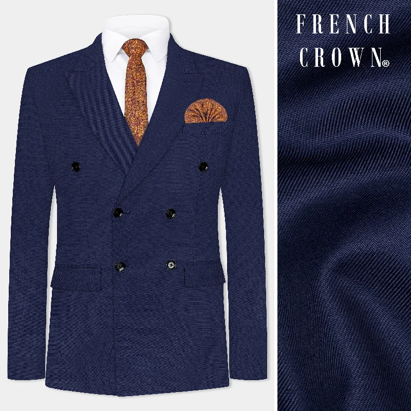 Get 25% off select men’s clothing when you shop online! Tealish Blue Plain Solid Wool Blend Double Breasted Blazer Get 25% off select men’s clothing when you shop online! Tealish Blue Plain Solid Wool Blend Double Breasted Blazer