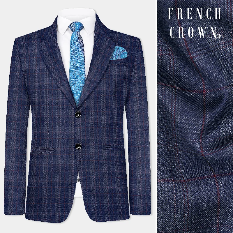 Shop affordable clothing for every season – Big savings this weekend only! Tuna Blue Checkered Wool Blend Blazer Shop affordable clothing for every season – Big savings this weekend only! Tuna Blue Checkered Wool Blend Blazer