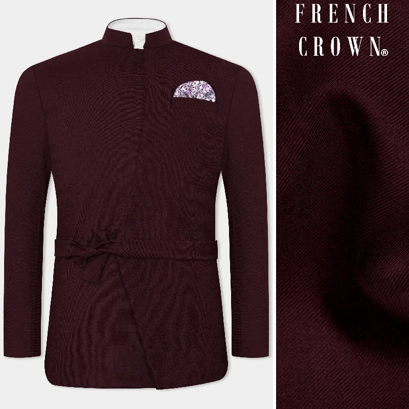 – Shop trendy clothing now.  Umber Maroon Wool Rich Bandhgala Designer Blazer