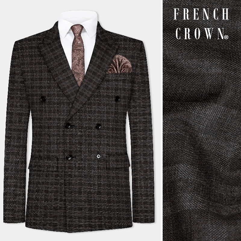 Final clearance: Men’s clothing items up to 70% off! Zeus Brown With Emperor Plaid Wool Blend Double Breasted Blazer Final clearance: Men’s clothing items up to 70% off! Zeus Brown With Emperor Plaid Wool Blend Double Breasted Blazer