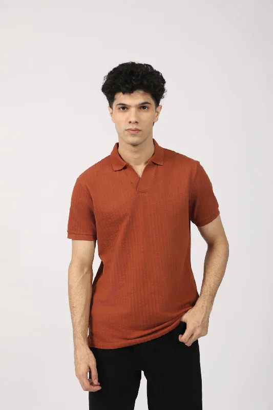Seasonal sale  JOHNNY COLLAR TEXTURED POLO