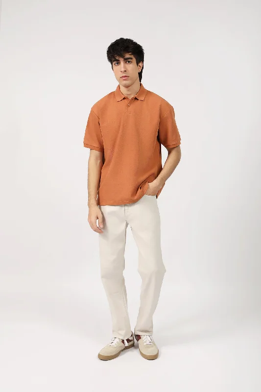 Limited-time promo – up to 70% off on men's essentials.  TEXTURED BOX FIT POLO