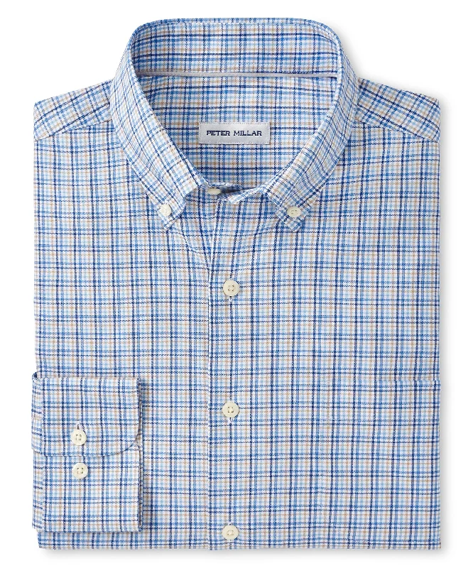 Bundle and save: Shop men’s fashion and enjoy exclusive discounts.  Peter Millar Long Sleeve Cutler Button-Down Collar Patterned Sport Shirt