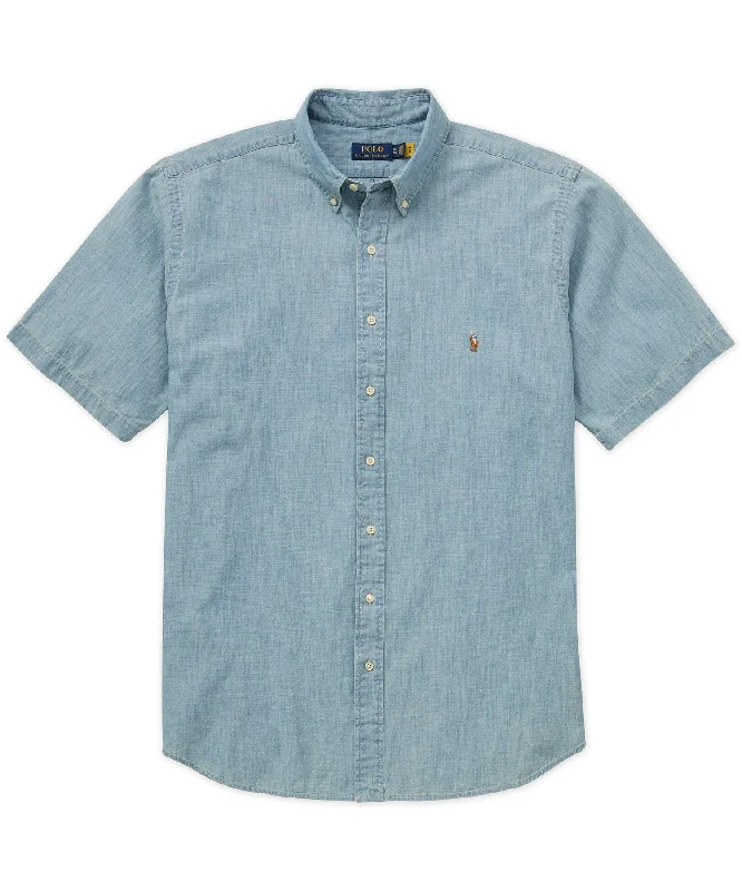Shop now and enjoy massive savings on stylish clothing for all seasons.  Polo Ralph Lauren Short Sleeve Chambray Sport Shirt