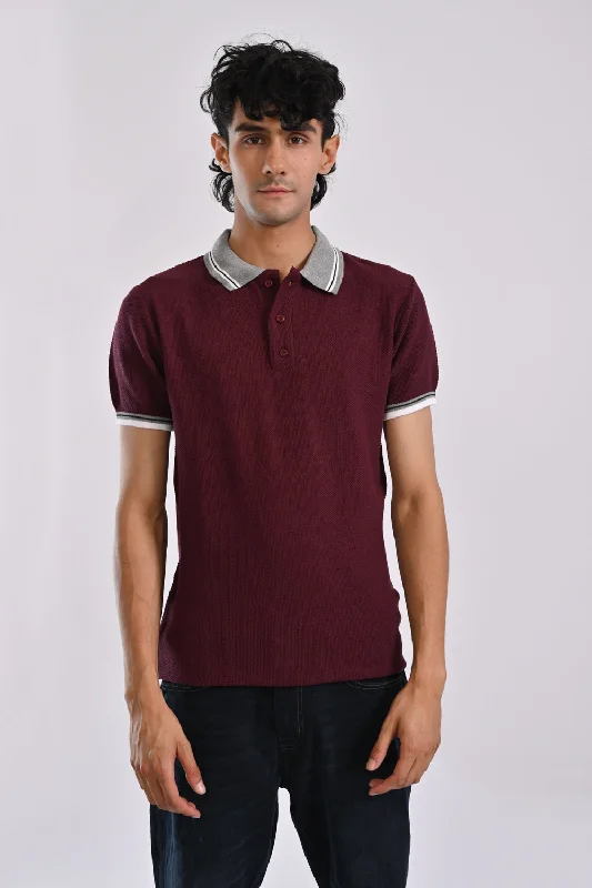 Men’s fashion just got more affordable – shop now!  CONTRAST TIPPING COLLAR KNITTED POLO