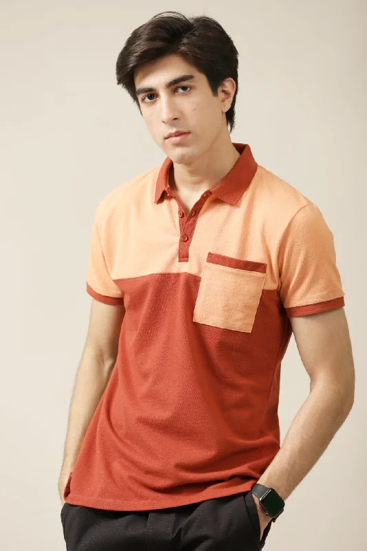 Shop new arrivals in clothing and save –  TEXTURED COLOR BLOCKING POLO