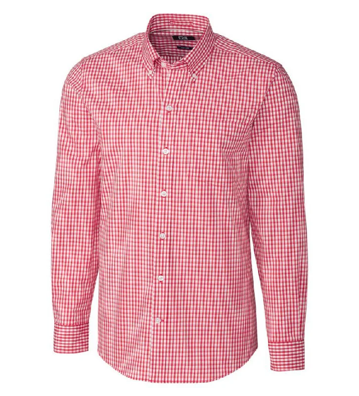 Check out the best prices on men's fashion basics – limited time offer.  Cutter & Buck Tailored Fit Stretch Gingham Long Sleeve Sport Shirt