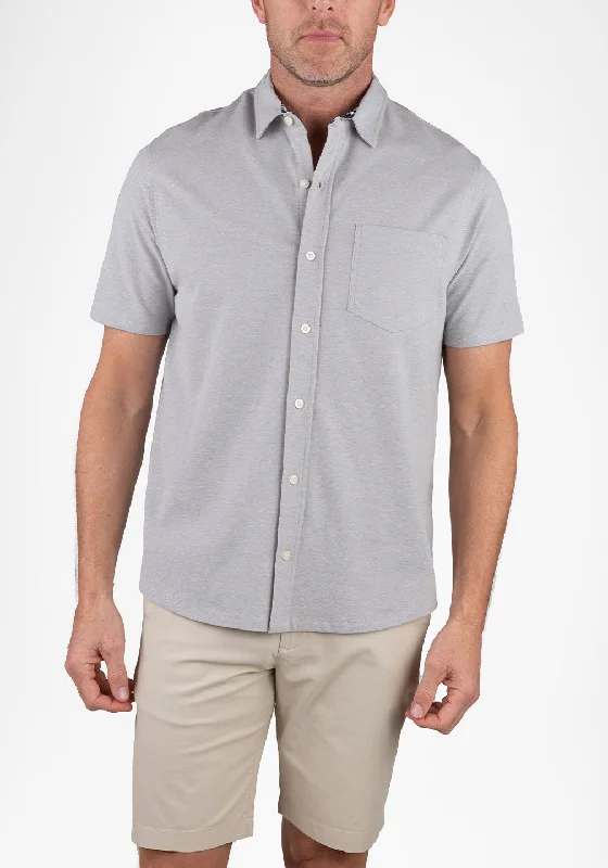 Shop stylish and affordable clothes –   Airotec® Slim-Fit Birdseye Pique Short Sleeve Shirt