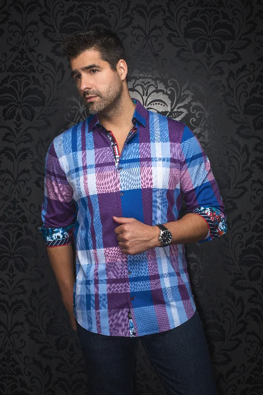 Don’t wait – shop the biggest sale of the season on men’s clothing!  Au Noir Stretch Shirt | Beethoven Fuchsia