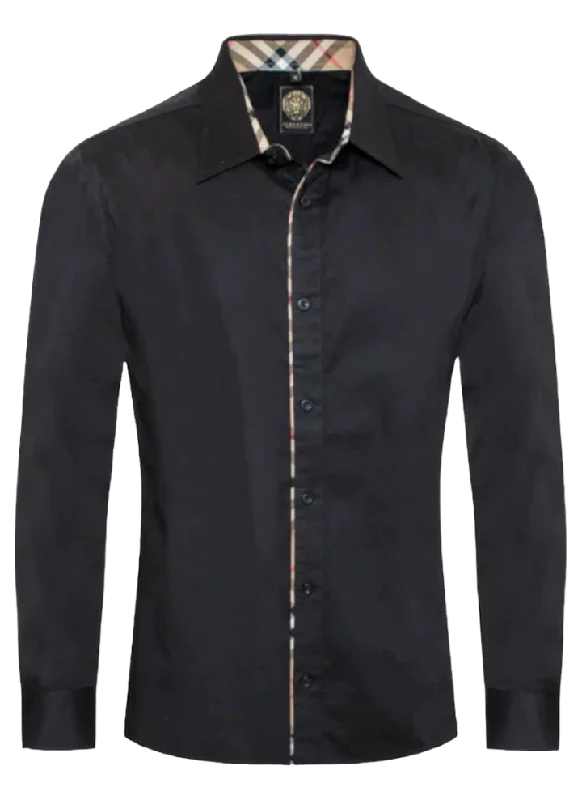 Shop men’s clothing now and enjoy amazing savings.  Black Men's Casual Plaid Button Down Shirt Long Sleeves Regular-Fit Style No-1877