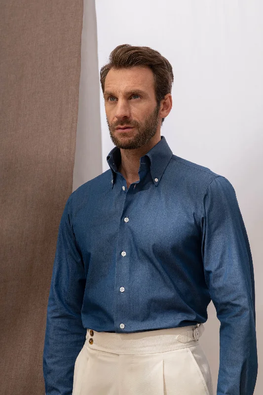 Shop the ultimate men’s clothing sale – incredible prices on your favorite styles.  Button down denim shirt ”Sartoriale collection” - Made In Italy