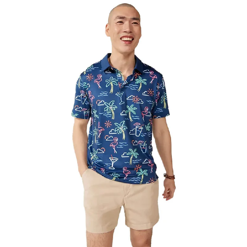 Shop stylish  fashion – Get huge savings on men’s clothing.  Chubbies The Neon Light Performance Polo Shirt - Navy