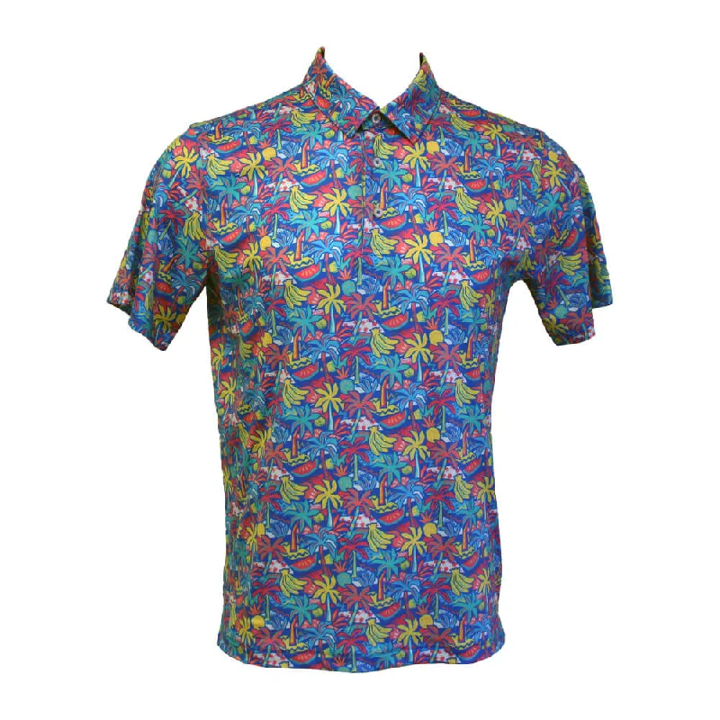 Bundle and save: Shop men’s fashion and enjoy exclusive discounts.  Chubbies The Tropical Bunch Performance Polo Shirt - Bright Blue