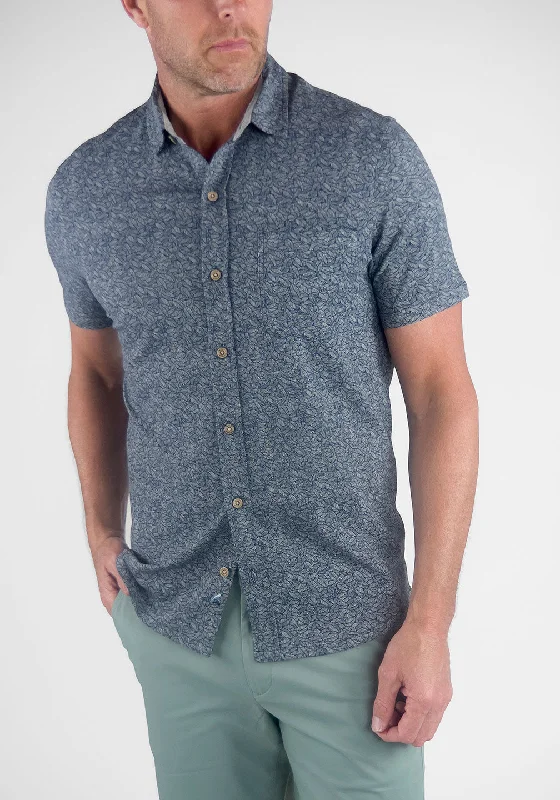 Navy/Grey Heather Leaves